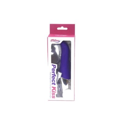 Curved purple silicone G-spot vibrator with ribbed texture by Our Erotic Journey
