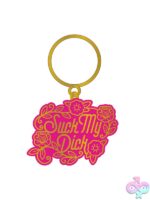 Suck My Dick Enamel Key Chain – Pink - Image 2