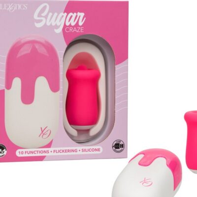 Bendable flickering tongue clitoral stimulator in pink silicone by California Exotic Novelties