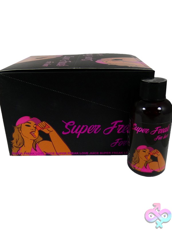 Discreet-Toys-Super-Freak-Love-Juice-12Ct-Display-Nu-8-44864E-11 Super Freak Love Juice 12-Count Arousal Supplement Display In Black Packaging By Supplements