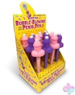 Super Fun Penis Bubble Blowing Penis Pen - Display of 12ct