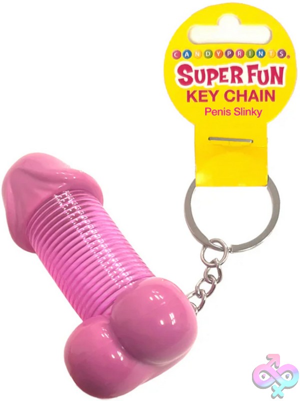 Discreet-Toys-Super-Fun-Penis-Slinky-Keychain-Nu-Lgcp-1284 Pink Penis Slinky Keychain Novelty Gift By Little Genie