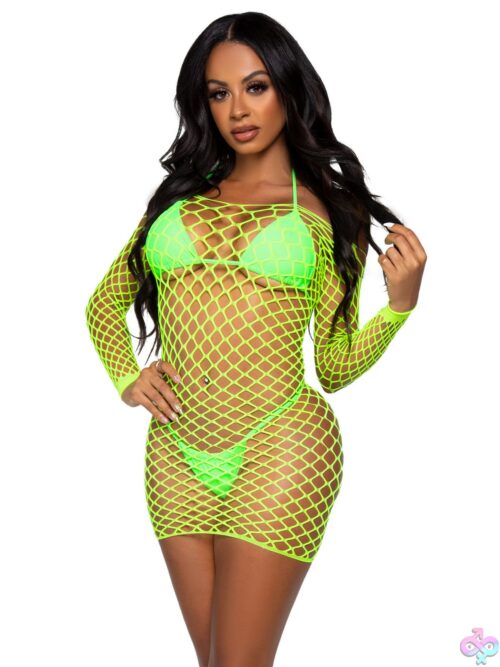 Supreme Fence Net Mini Dress - One Size - Neon - Image 8