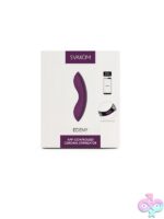 Tongue-shaped purple silicone app-controlled clitoral stimulator by Svakom