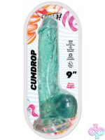 Ultra-soft 9-inch clear aqua jelly dildo with suction cup base by Hott Products