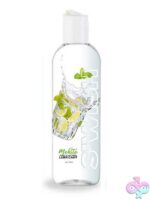 Swish Mojito 4 oz water-based flavored lubricant clear bottle by Little Genie