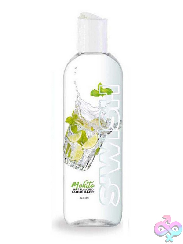 Discreet-Toys-Swish-Mojito-4-Oz-Nu-Lgbt-1002 Swish Mojito 4 Oz Water-Based Flavored Lubricant Clear Bottle By Little Genie