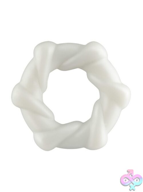 Taffy Twist Twisted Cock Ring In Purple On Neutral Background