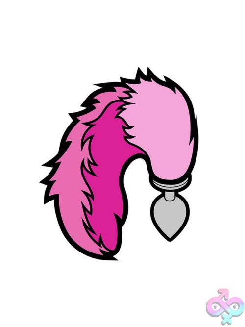 Tail Butt Plug Enamel Lapel Pin – Pink - Image 2