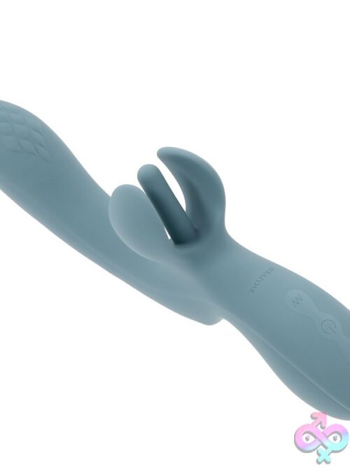 Take Your Flick Dual Motor Rabbit Vibrator – Blue - Image 3