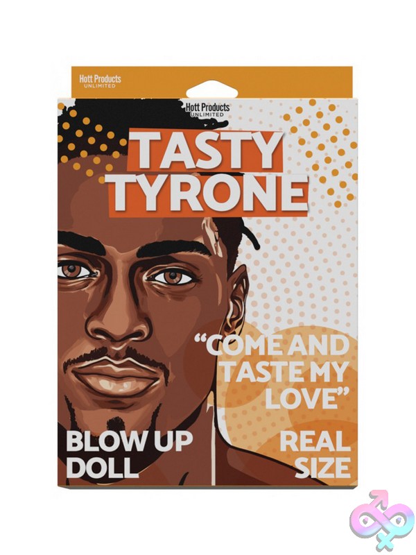 Discreet-Toys-Tasty-Tyrone-Blow-Up-Doll-Male-African-American-Nu-Hp-3531 Life-Sized Inflatable Male Companion Doll In Brown Pvc Standing 5'6&Amp;Quot; By Hott Products