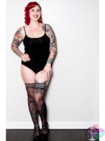 Taylor Sheer Thigh-High Stockings in Black - Image 2