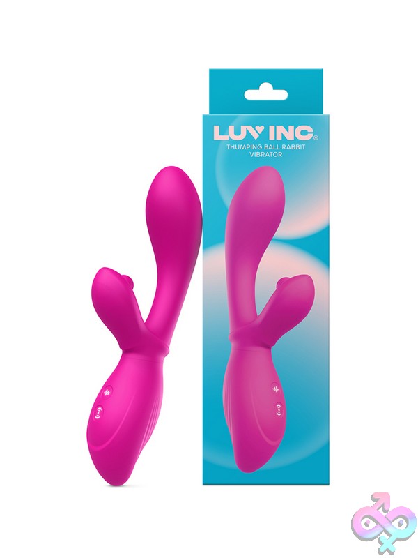 Discreet-Toys-Tb58-Thumping-Ball-Rabbit-Vibrator-Pink-Nu-Ll-7235-01 Pink Thumping Ball Rabbit Vibrator In Premium Silicone By Luv Inc