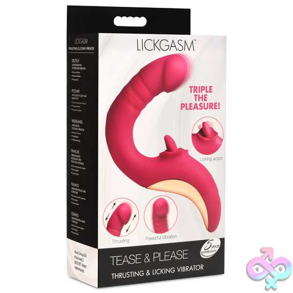 Discreet-Toys-Tease-And-Please-Thrusting-And-Licking-Vibrator-Fuchsia-Inm-Ah437 Tease And Please Thrusting And Licking Vibrator - Fuchsia - Image 1