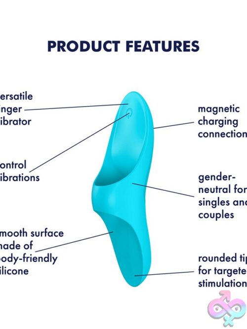 Satisfyer Teaser Finger Vibrator – Light Blue - Image 3