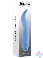 Tender Tickler flexible precision vibrator in blue by Selopa