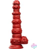 Tentra Rengol Studded Demon Thrusting Dildo – Red - Image 2