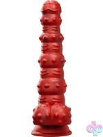 Tentra Rengol Studded Demon Thrusting Dildo – Red - Image 3