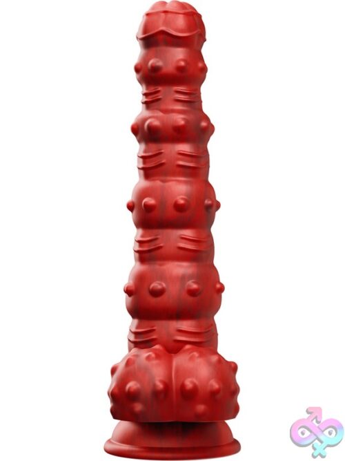 Tentra Rengol Studded Demon Thrusting Dildo – Red - Image 3