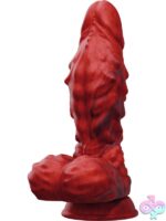 Red Vulkris Volcanic Dragon vibrating dildo with suction cup base by Tentra
