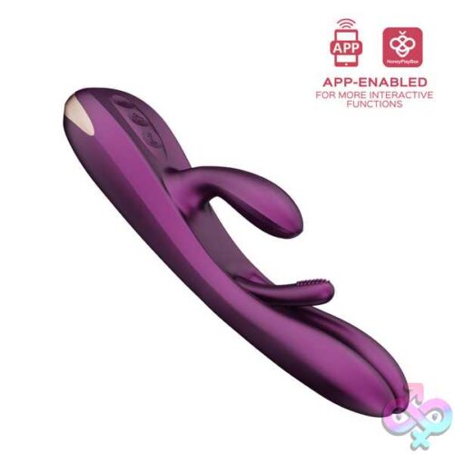 Terri - App Controlled Tapping Rabbit Vibrator - Purple - Image 2