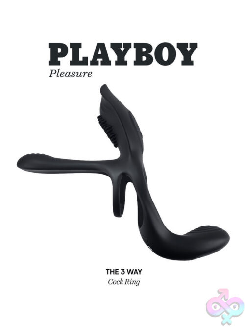 Playboy Pleasure Triple Style Black Cock Ring - Image 8