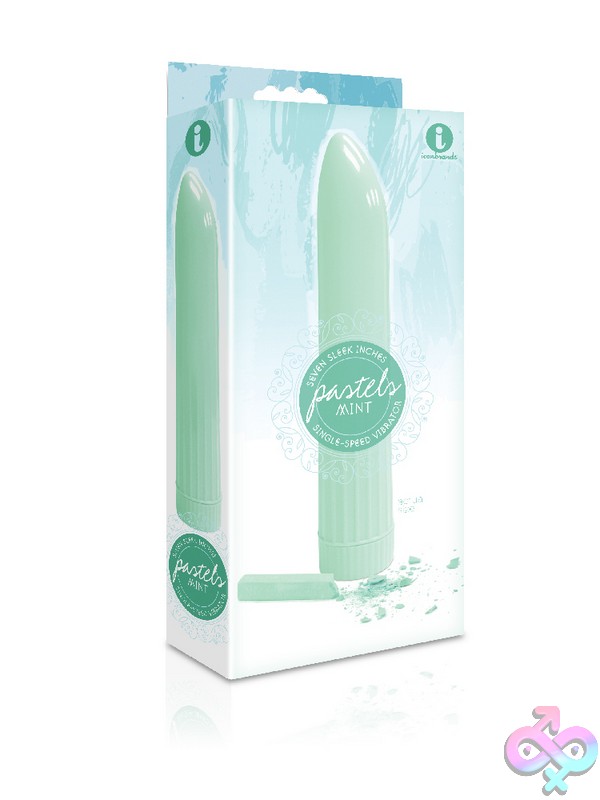 Discreet-Toys-The-9-S-Pastel-Vibes-Mint-Nu-Ic2617-2 Small Mint Green Silicone Vibrator In Pastel Finish By Icon Brands