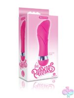Small curved pink g-spot toy by Icon Brands, beginner-friendly design with angled tip