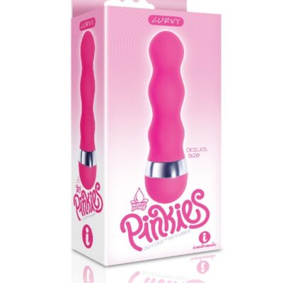 Curved small pink silicone vibrator by Icon Brands