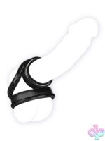 The 9's Triple Ring TPR Cock Ring – White - Image 2