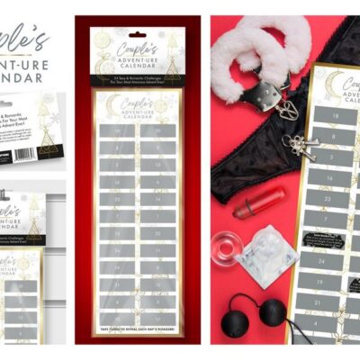 Couple's Advent-Ure Scratch Calendar holiday countdown game in gray by Creative Conceptions