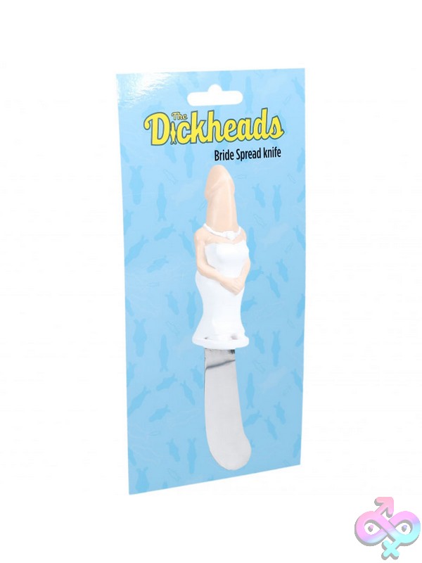 Discreet-Toys-The-Dickheads-Bride-Spread-Knife-Flesh-Nu-St-Sli248Fle White Novelty Bride Spreader Knife For Bachelorette Parties By Shots Toys