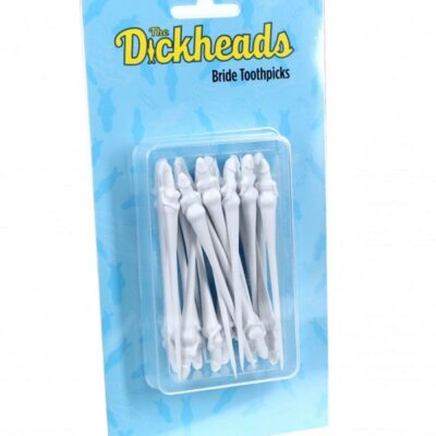 Novelty bride-themed clear party toothpicks by Shots Toys, perfect for bachelorette celebrations