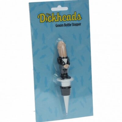 Flesh-toned groom novelty bottle stopper for bachelorette parties by Shots Toys