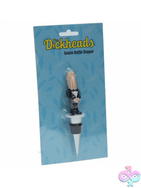 Discreet-Toys-The-Dickheads-Groom-Bottle-Stopper-Flesh-Nu-St-Sli251Fle Flesh-Toned Groom Novelty Bottle Stopper For Bachelorette Parties By Shots Toys