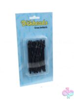 Groom-themed novelty party toothpicks in flesh and black by Shots Toys