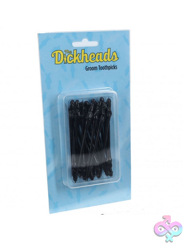 Discreet-Toys-The-Dickheads-Groom-Toothpicks-Flesh-Nu-St-Sli253Blk Groom-Themed Novelty Party Toothpicks In Flesh And Black By Shots Toys