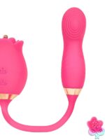 rose thrusting vibrator The GG Thrusting Rose by Intimately GG in pink silicone