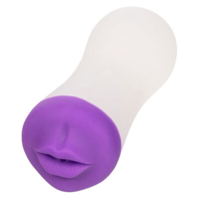 The Gripper Deep Throat Grip by CalExotics — purple TPE mouth masturbator with ribbed textured chamber