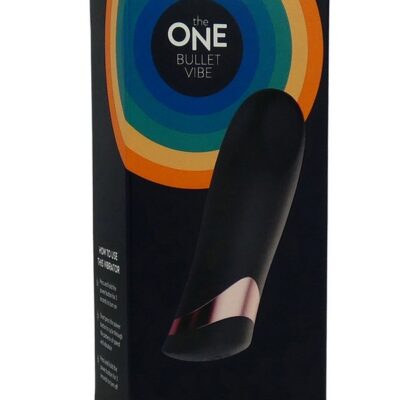 Sleek black classic bullet vibe by The One, compact design for targeted stimulation