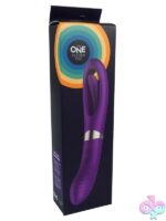 Dual-motor G-spot flicker vibrator in pink silicone by The One
