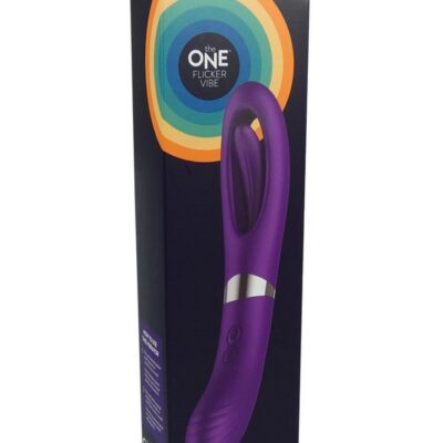Dual-motor G-spot flicker vibrator in pink silicone by The One