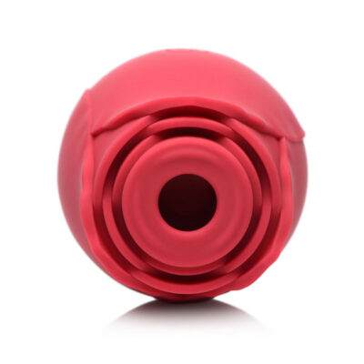The Rose Lovers Gift Box by XR Brands — pink clitoral suction vibrator in heart-shaped floral presentation box