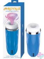 Royale sucking masturbator in blue with ABS plastic shell and textured TPE tunnel by Nasstoys