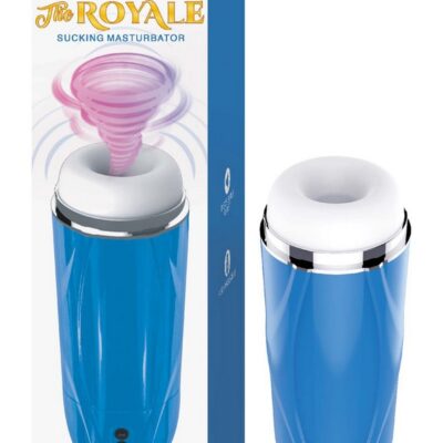 Royale sucking masturbator in blue with ABS plastic shell and textured TPE tunnel by Nasstoys