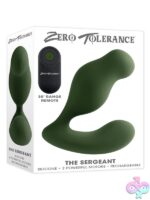 Flexible green silicone remote control prostate vibrator with wireless remote by Zero Tolerance Toys