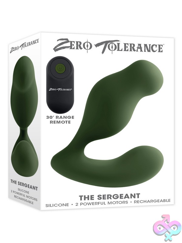 Discreet-Toys-The-Sergeant-Nu-Ze-Rs-3045-2 Flexible Green Silicone Remote Control Prostate Vibrator With Wireless Remote By Zero Tolerance Toys