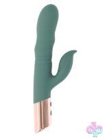 The Shimmy Thrusting Rabbit Vibrator in Green - Image 2