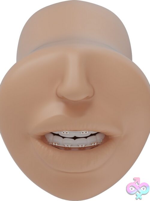 realistic mouth masturbator College Crush with braces by Doc Johnson vanilla white