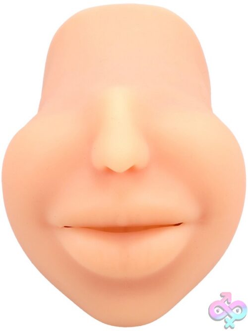 mouth masturbator suction The Super Sucker Cum Guzzler Male Mouth Ultraskyn Masturbator Vanilla by Doc Johnson
